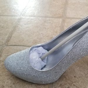 worthington hula high heels silver size 8